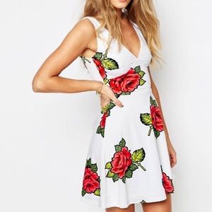 ASOS mini sundress in large floral print EUC